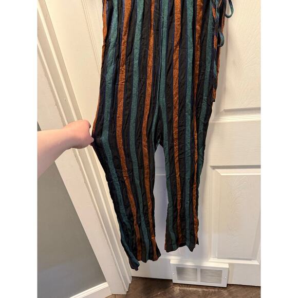 Madewell Stripe Short Sleeve Wrap Wool Blend Jumpsuit Size 0 - Picture 5 of 8
